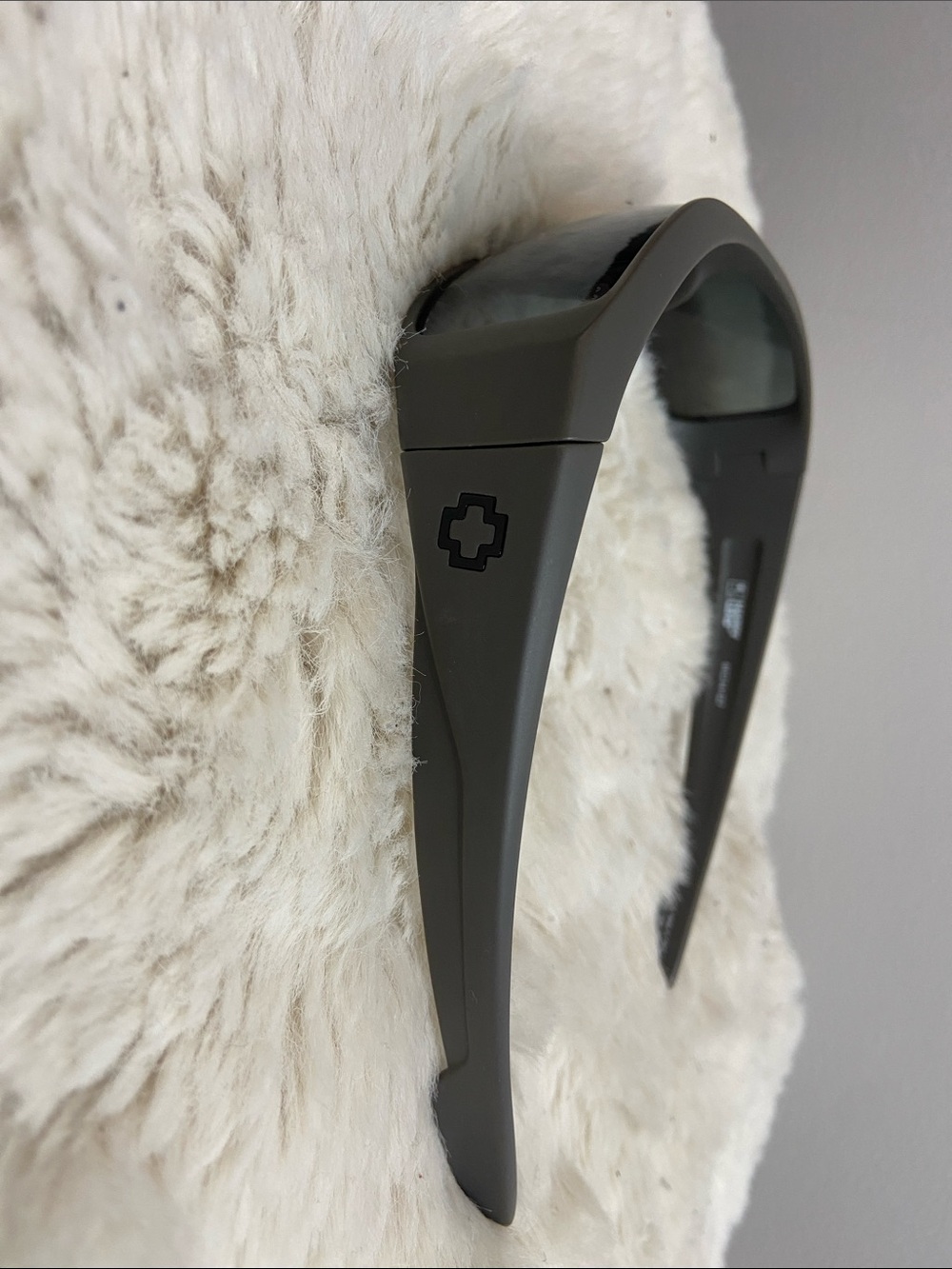 SPY Matte Gray Wraparound Sunglasses with Dark Lenses - Picture 4 of 8